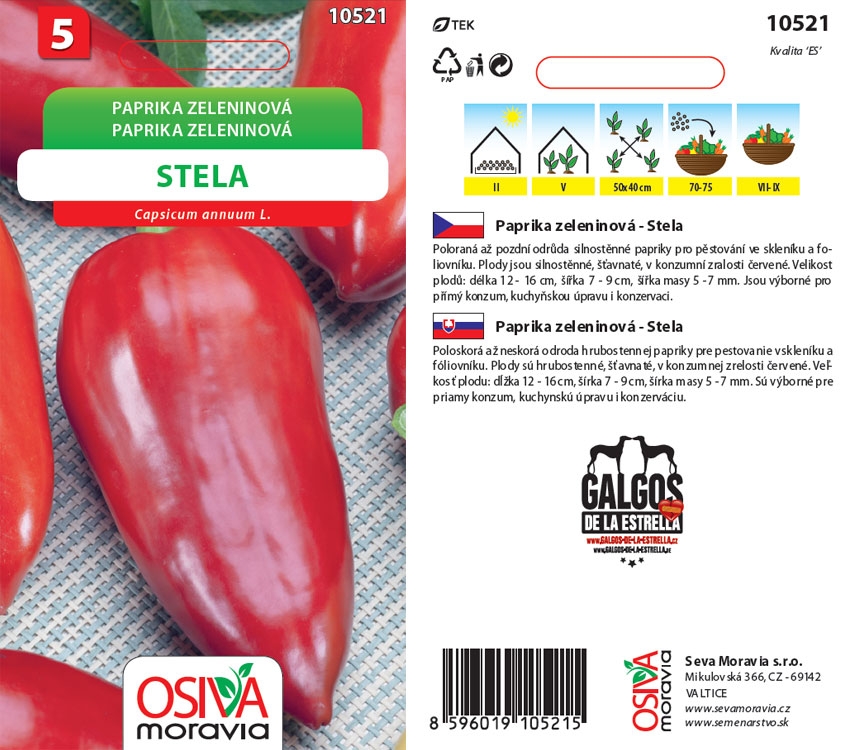 Levně 10521/2311 Paprika Stela 0,5g