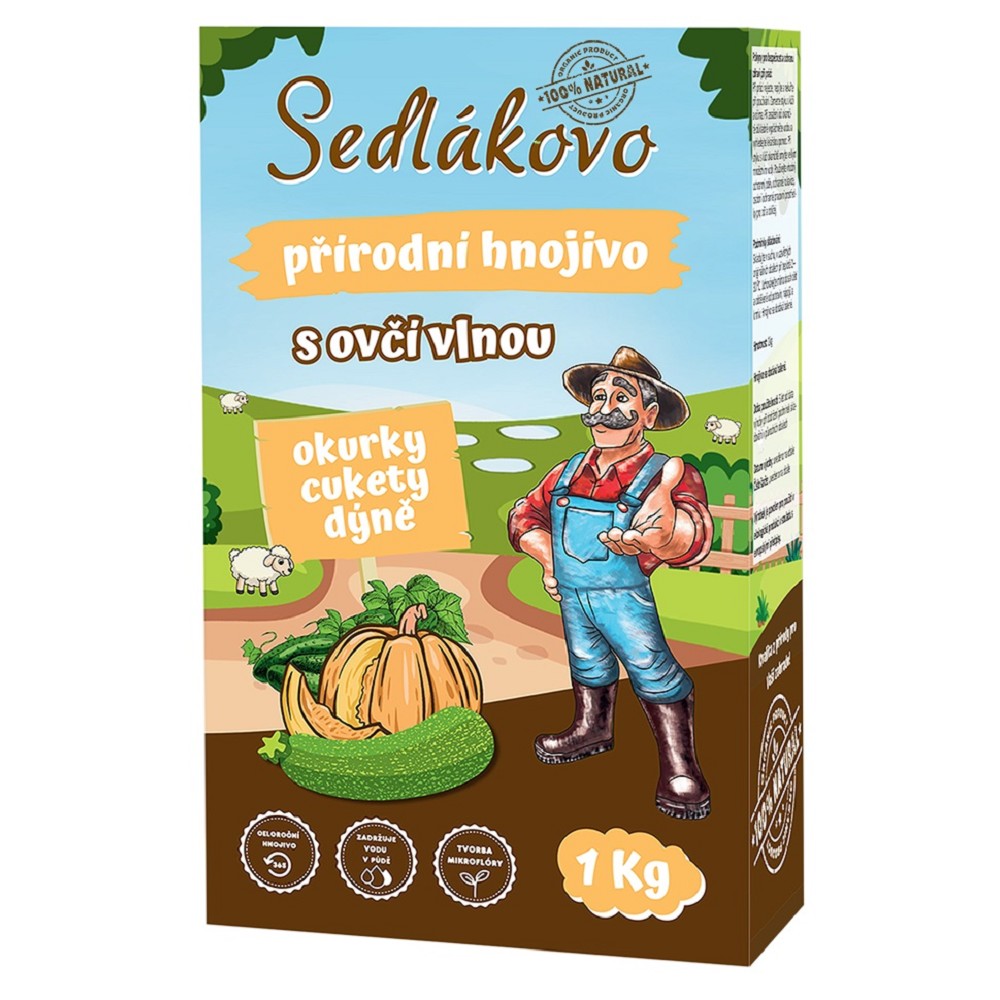 Levně Sedlákovo hnojivo s ovčí vlnou na okurky, cukety a dýně 2,5 kg