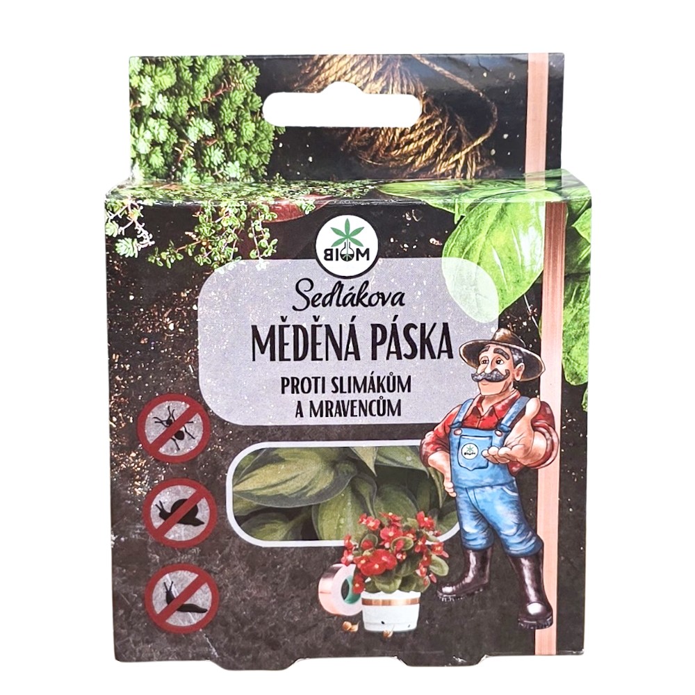 Sedlákova měděná páska proti slimákům a mravencům 400 x 2,5 cm