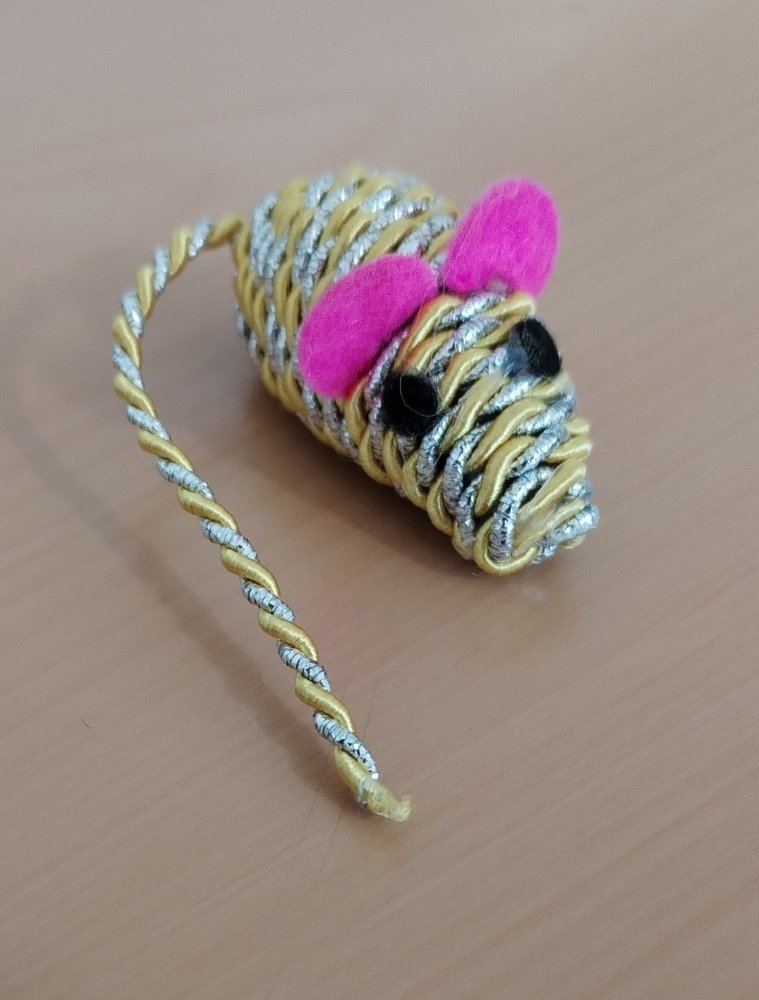 Levně Hračka pro kočky myš 3120 Twisty žlutá