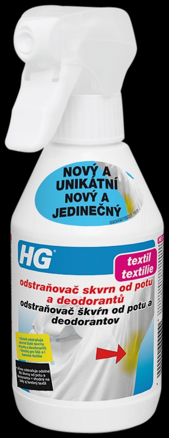 HG 63402 Odstraňovač skvrn od potu a deodorantů 250ml