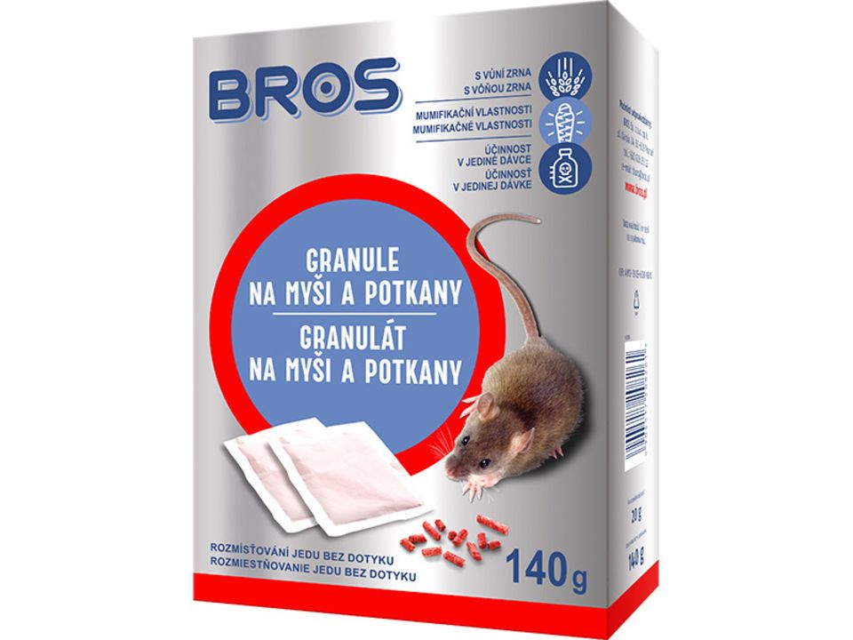 Bros Granule na myši a potkany 7x20g