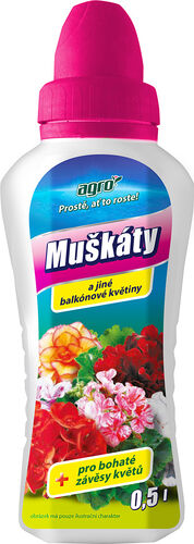 Levně AGRO Kapalné hnojivo muškáty / pelargonie 0,5 l