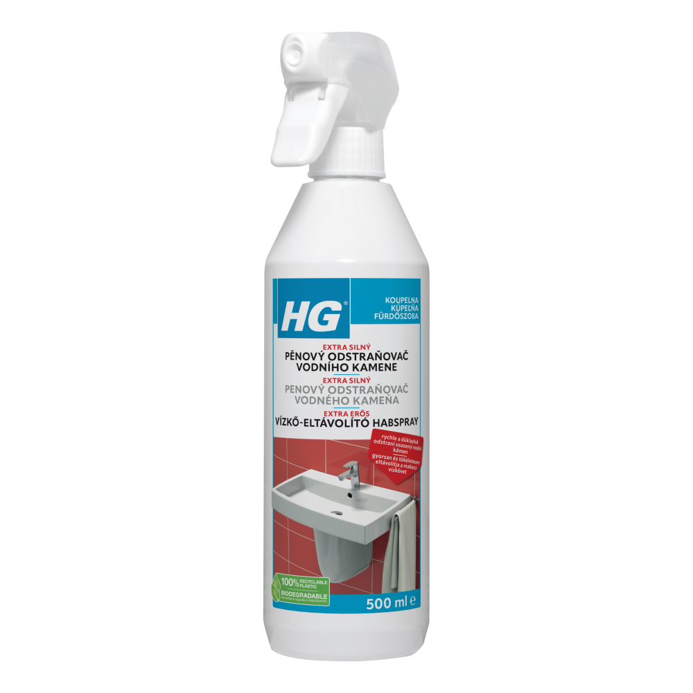 Levně HG 60505 Pěnový čistič vodního kamene 3x silnější 500ml