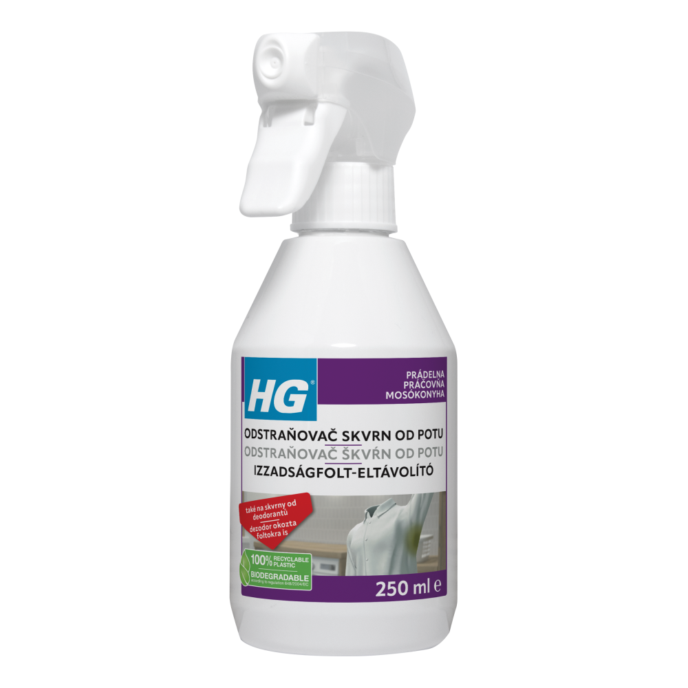 Levně HG 63402 Odstraňovač skvrn od potu a deodorantů 250ml