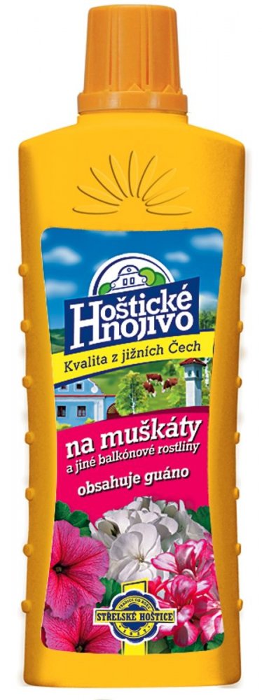 Hoštické hnojivo s guánem na muškáty 500 ml