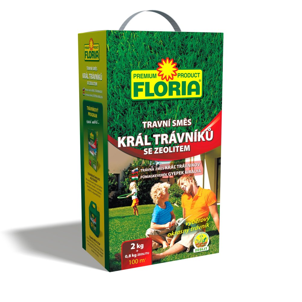 Levně Floria Travní směs Král trávníků 2kg + zeolit 800g