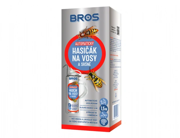 Bros sprej proti vosám a sršňům AUTOMATICKÝ 400 ml (hasičák)