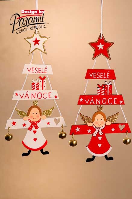 Levně Andílek Veselé Vánoce X338M bílý