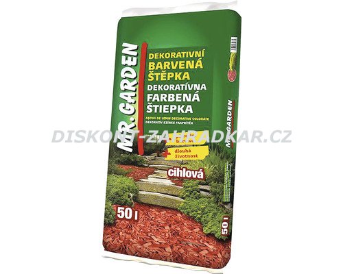 Dekorativní barevný mulč 50l cihlový Mr. Garden