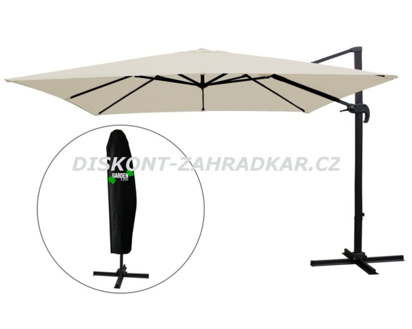 Boční slunečník Mini ROMA 2,5x2,5m BÉŽOVÝ/ CH5385