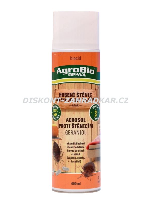 Atak Aerosol proti štěnicím GERANIOL 400ml Atak Aerosol proti štěnicím GERANIOL 400ml