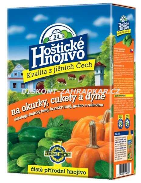 Hoštické hnojivo s guánem Okurky a cukety 1kg Hoštické hnojivo s guánem Okurky a cukety 1kg