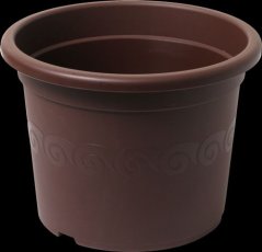 Plastia květináč Narcis 23 cm čokoládový