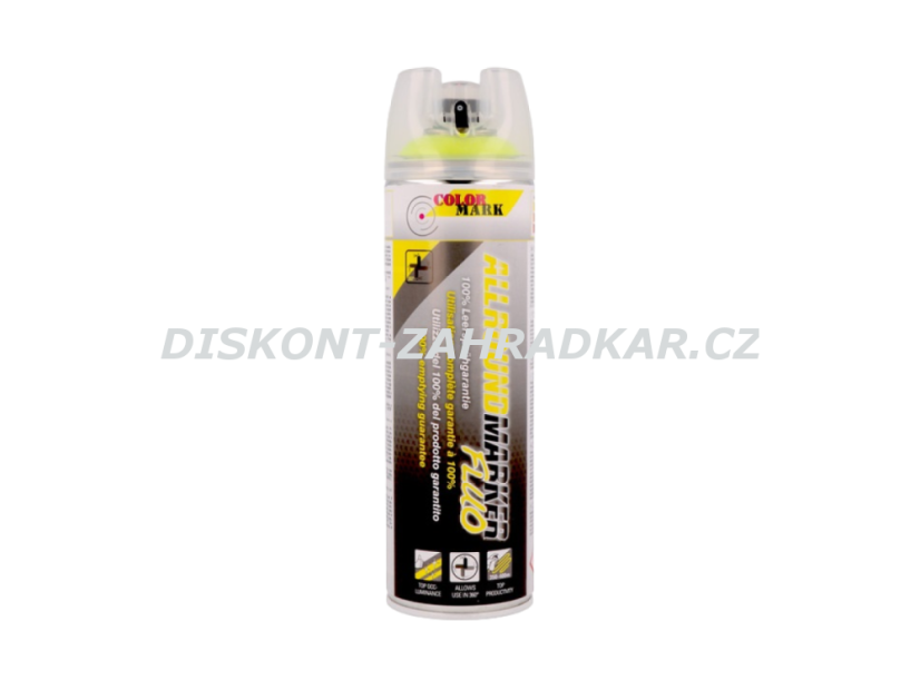 Sprej Allroundmarker Fluo 360° 500ml - žlutá