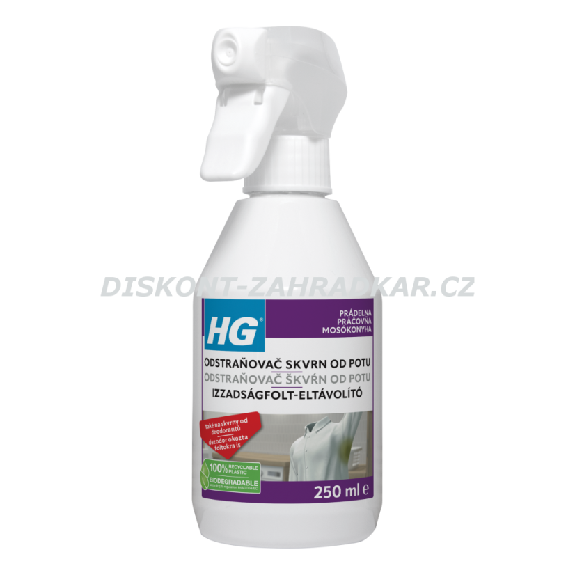 HG 63402 Odstraňovač skvrn od potu a deodorantů 250ml