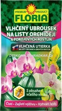 FLORIA Vlhčený ubrousek na listy orchidejí a pokoj. rostlin 6g  - balení 10ks