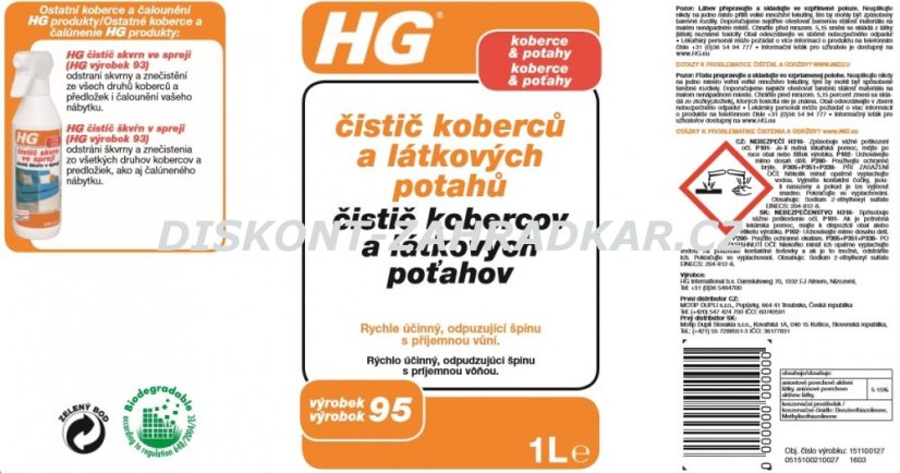 HG 15110 Čistič koberců a látkových potahů 1l