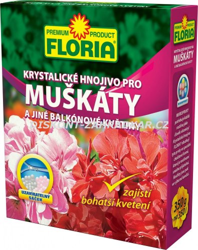FLORIA kryst. hnojivo pro muškáty a jiné balkónové květiny 350g