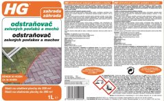 HG 18110 Odstraňovač zelených povlaků a mechů 1000ml