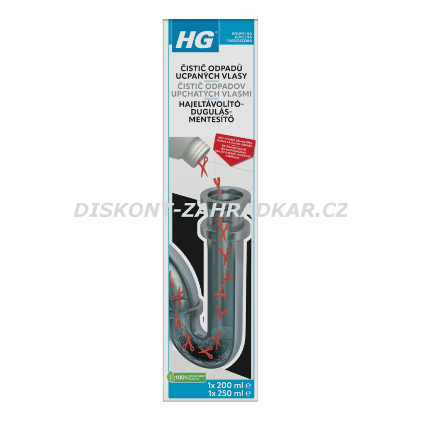 HG 66704 Čistič odpadů ucpaných vlasy