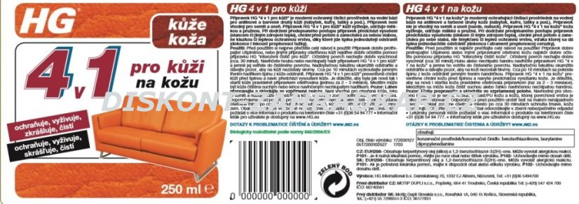 HG 17203 4 v 1 pro kůži 250ml