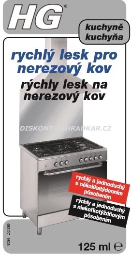 HG 48201 Rychlý lesk pro nerezový kov 125ml