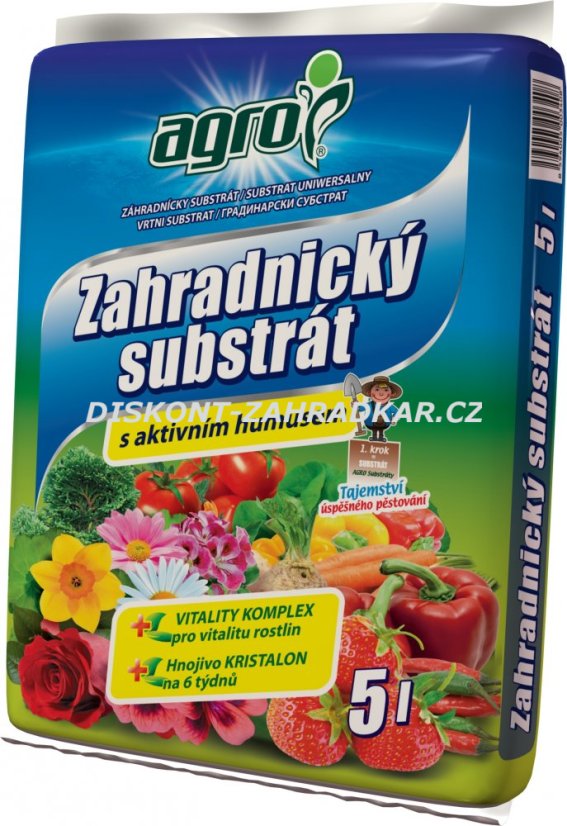 AGRO Zahradnický substrát 5l AGRO Zahradnický substrát 5l