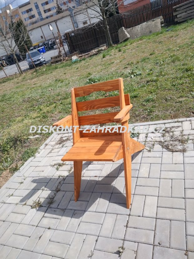 Dřevěná sestava zahradního nábytku Kulatý stůl + 4 židle TEAK