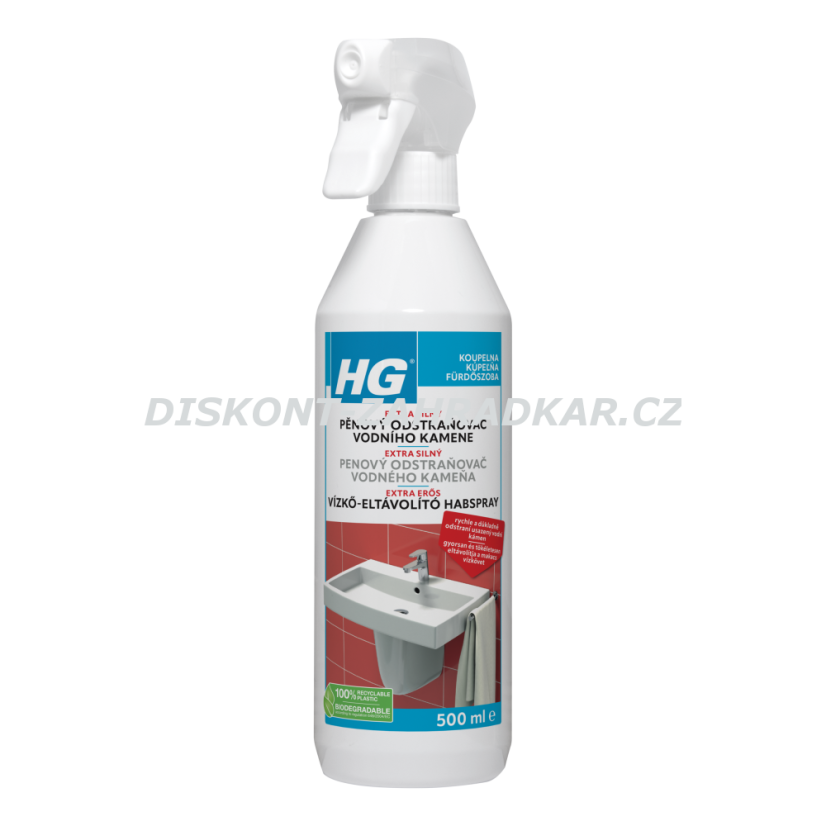 HG 60505 Pěnový čistič vodního kamene 3x silnější 500ml