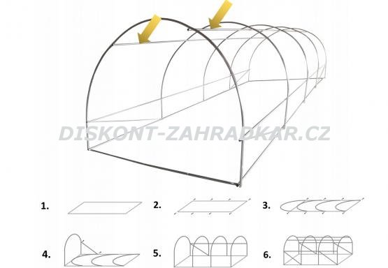 Foliovník segmentový 3x2x2m ZELENÝ/ CH5552