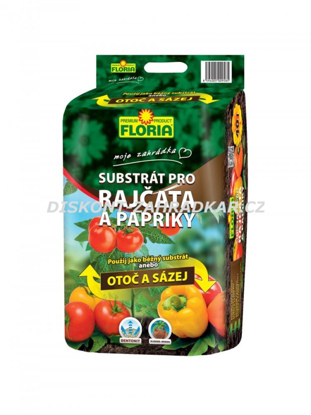 FLORIA Substrát pro rajčata a papriky 40l KOSTKA