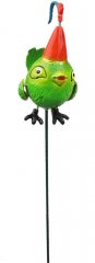 Zelený ptáček sedící na tyčce / CH5461