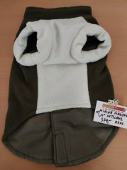 Mikina flaušová "M" Petsland tmavě zelená reflexní