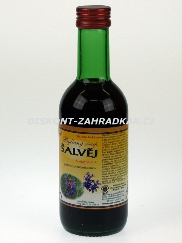Bylinný fruktózový sirup ŠALVĚJ 290 g