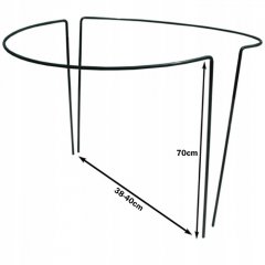 Podpěra rostlin / keřů - půlkruh 70x39 cm / CH7068