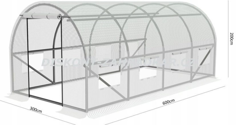 Foliovník segmentový bílý 6x3x2m / CH5214
