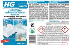 HG 10005 Profesionální odstraňovač vodního kamene 500ml