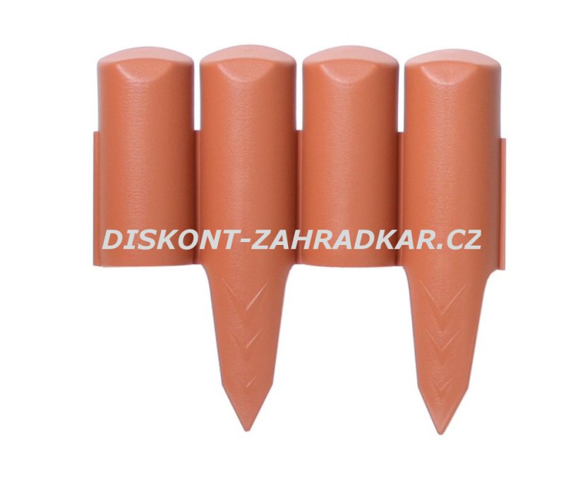 Palisáda s obrubou - Terracota 2,5m