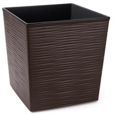 LAMELA Květináč JUKA 19x19m vrub mokka