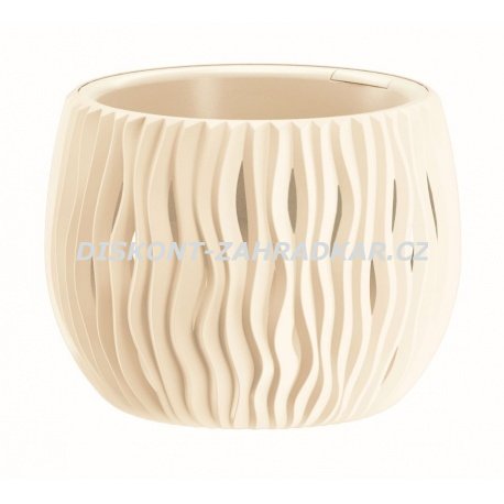 Květináč s vkladem SANDY BOWL krémový 29cm