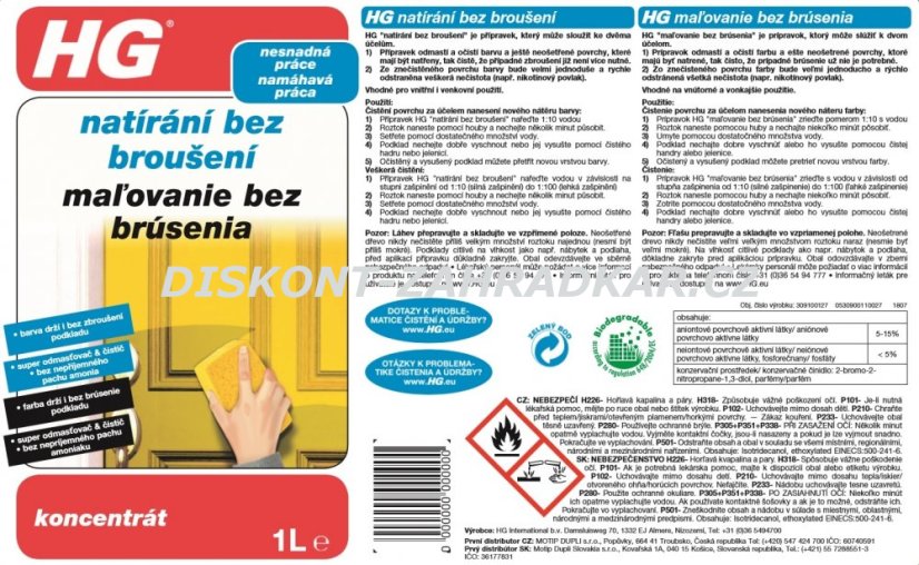 HG 30910 Natírání bez broušení (super odmašťovač) 1000ml