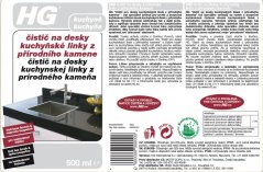 HG 34051 Čistič na desky kuchyňské linky z přírodního kamene 500ml