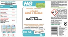 HG 11810 Vyž. čistič s leskem pro podlahy z umělých materiálů 1000ml
