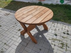 Dřevěná sestava zahradního nábytku Kulatý stůl + 4 židle TEAK