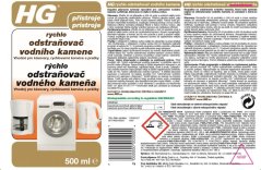 HG 17405 Rychloodstraňovač vodního kamene 500ml