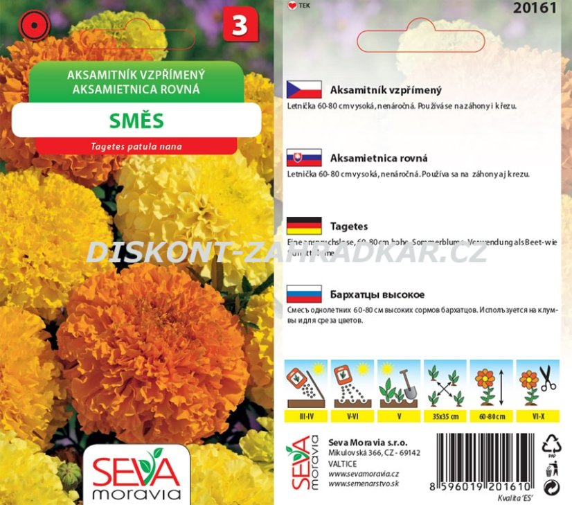 20161 Aksamitník Vysoký k řezu 0,8g / 3905