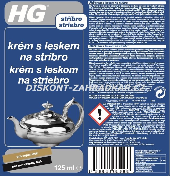 HG 49101 Krém s leskem na stříbro 125ml
