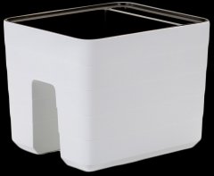 Truhlík samozavlažovací Berberis na zábradlí - bílá 30 cm