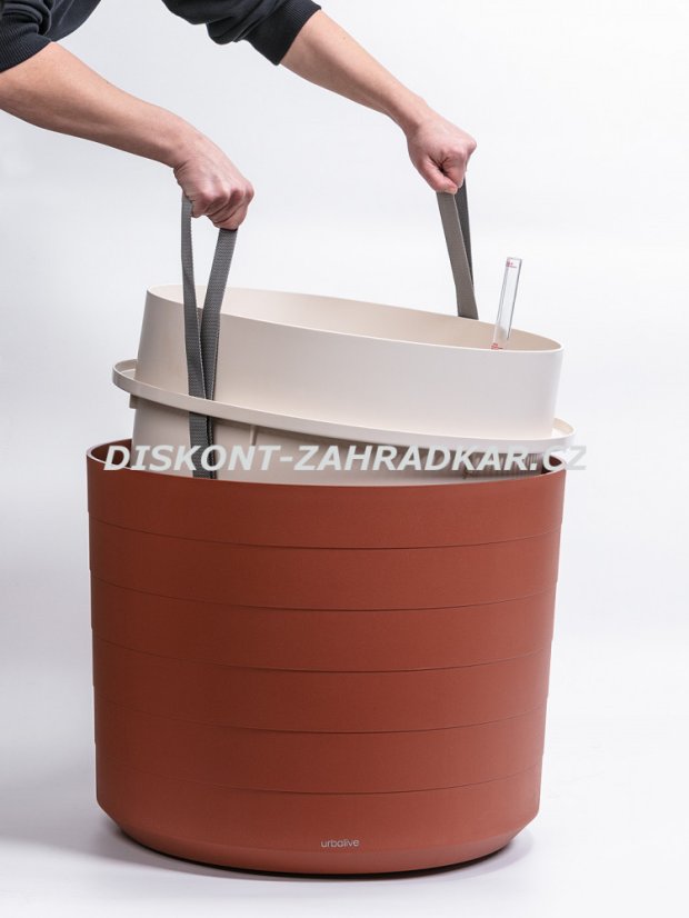 Samozavlažovací velkoobjemová nádoba Berberis 55 antracit+zelená